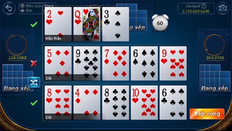 Những lưu ý khi chơi bài Mậu Binh trên 58win