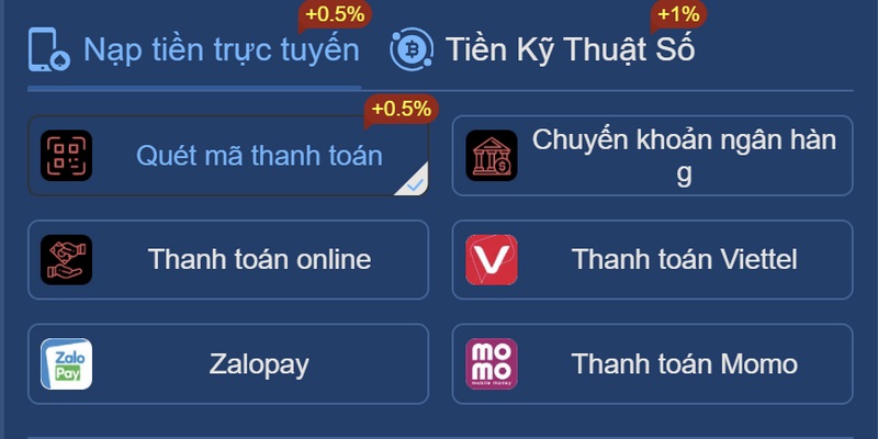 Những lưu ý khi nạp tiền vào tài khoản 58win