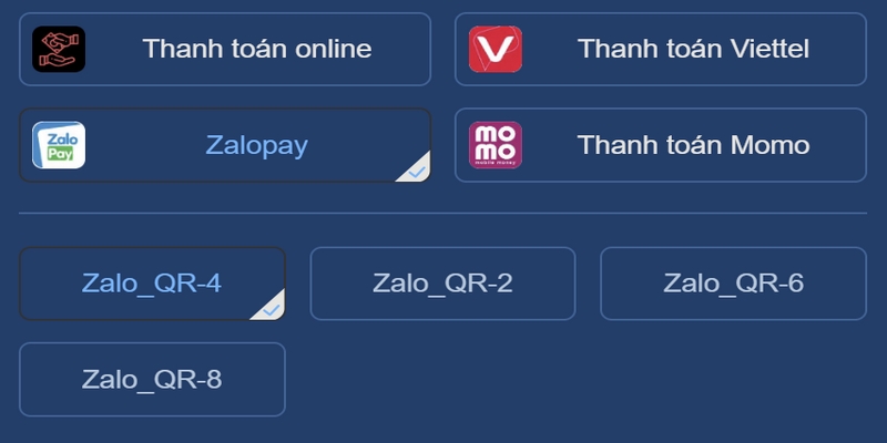 Các phương thức nạp tiền được ưa chuộng tại 58win