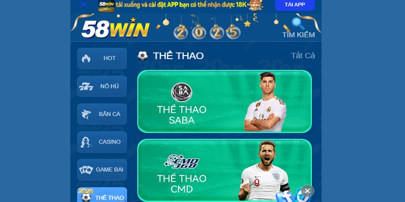 Những tính năng nổi bật trong ứng dụng 58win